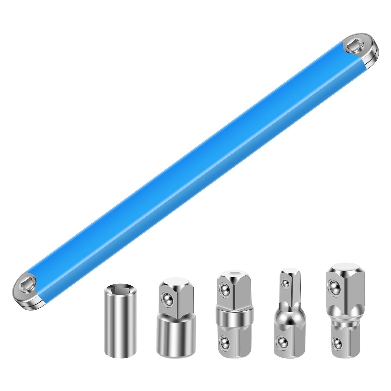 

Compact Offset Extension Wrench Carbon Steel Tight Reach Extension Wrench Set with 1/2 1/4 and 3/8 inch Square Drive Adapters