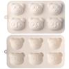 Silicone 6-Cavity Bear Head Cake Mold