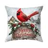 45X45Cm Vintage Red Bishop Christmas Pillowcase Bedroom Cushion Cover 100% Polyester Living Room Cushion Pillowcase Home Decor