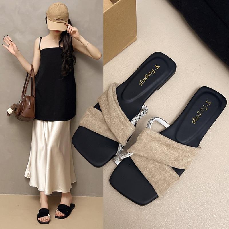 Fashion 2025 Summer Gladiator Women Sandals Fashion Elegant Narrow Band Clip Toe Shoes Ladies Comfort Flats Beach Sandalias