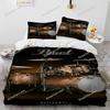 3D Schlagzeug Musikinstrumente Bettdecke Bettwäsche-Set, Bettbezug Bett-Set Steppdeckenbezug Kissenbezug, King Queen Size Bettwäsche-Set Geschenk