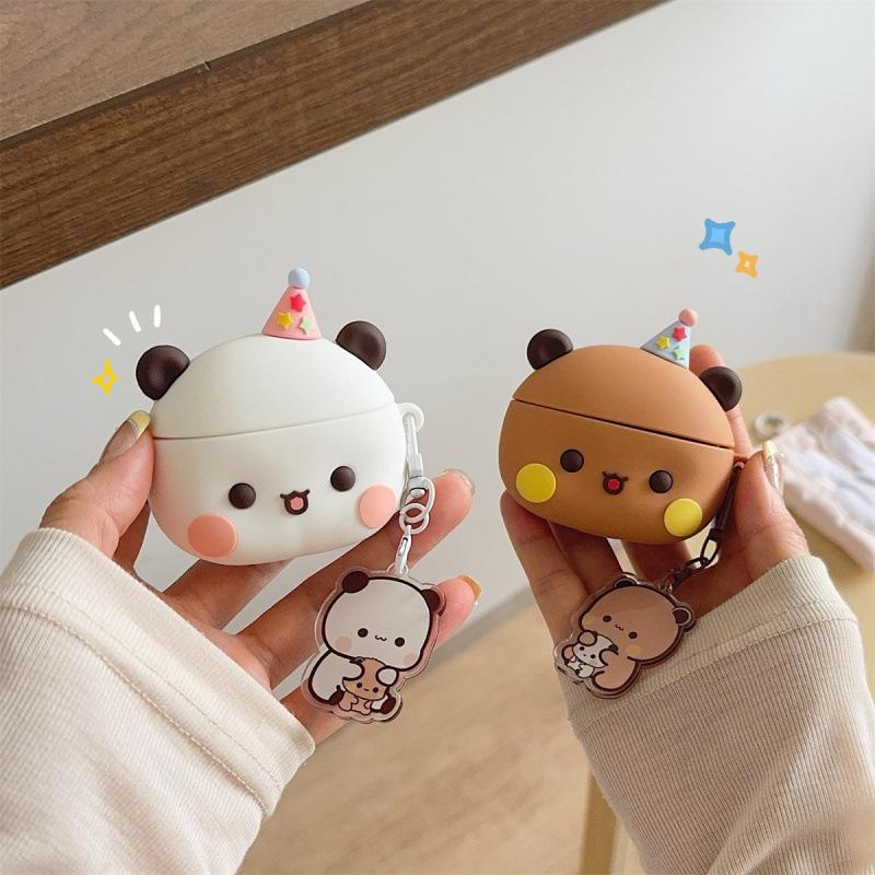 Cartoon little white brown bear cloth apple AirPods Pro for 1/1/1 generation wireless bluetooth headset cover anti-drop