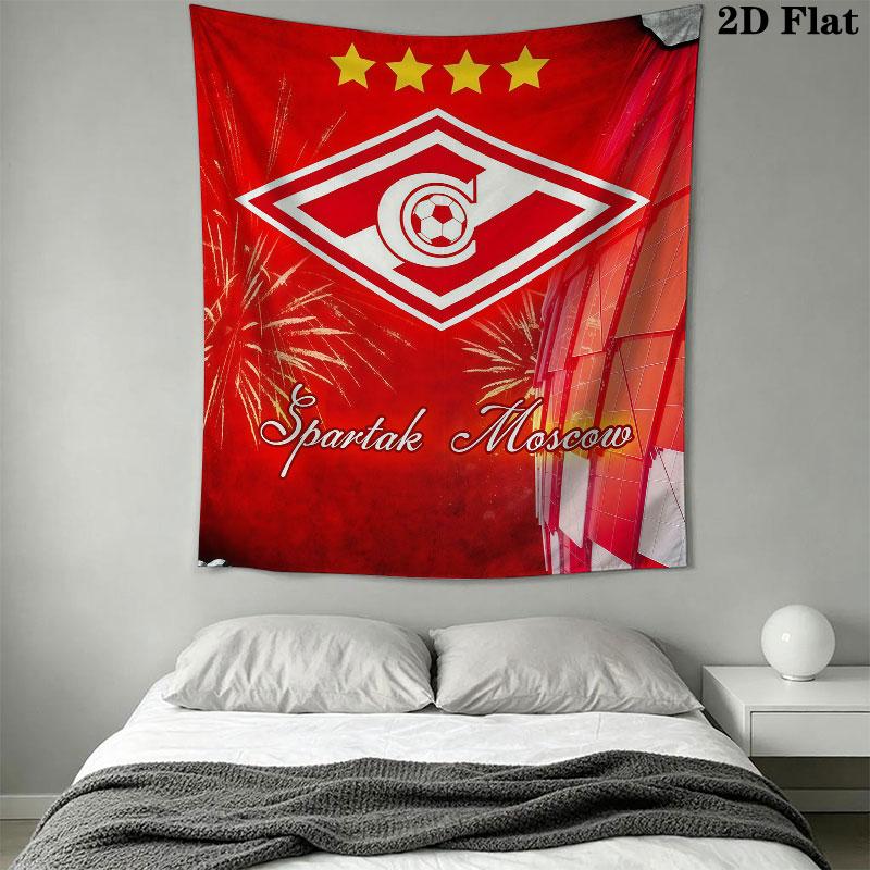 Spartak Moscow Rush Wall Hanging Printed Fabric Blanket Decorative Tapestries for Bedroom Living Room Home Decor