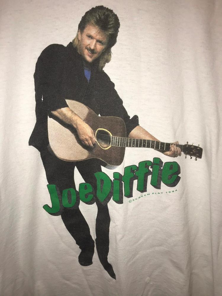 1994 Vintage Joe Diffie Shirt Short Sleeve White Men Unisex E1433 Unisex T-Shirt XXXL 2000₽