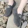 Pantofi de pânză pentru bărbați din denim, pantofi pentru bărbați, pentru vara 2024, mocasin nou pentru conducere în aer liber, pantofi vintage la modă, pantofi pentru bărbați