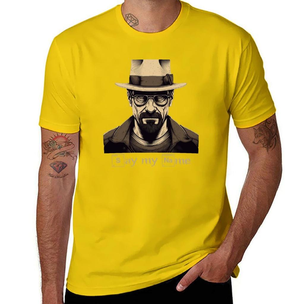 Breaking Bad Tshirt, Heisenberg Say My Name Shirt T-Shirt graphics tees Short sleeve tee men