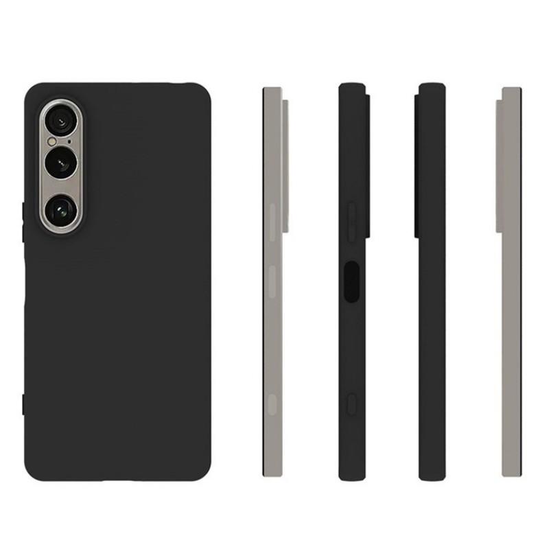 For Sony Xperia 1 VII TPU Case WANLONFENG MS Series Matte Back Cover with Tempered Glass (Big Hole Lens)