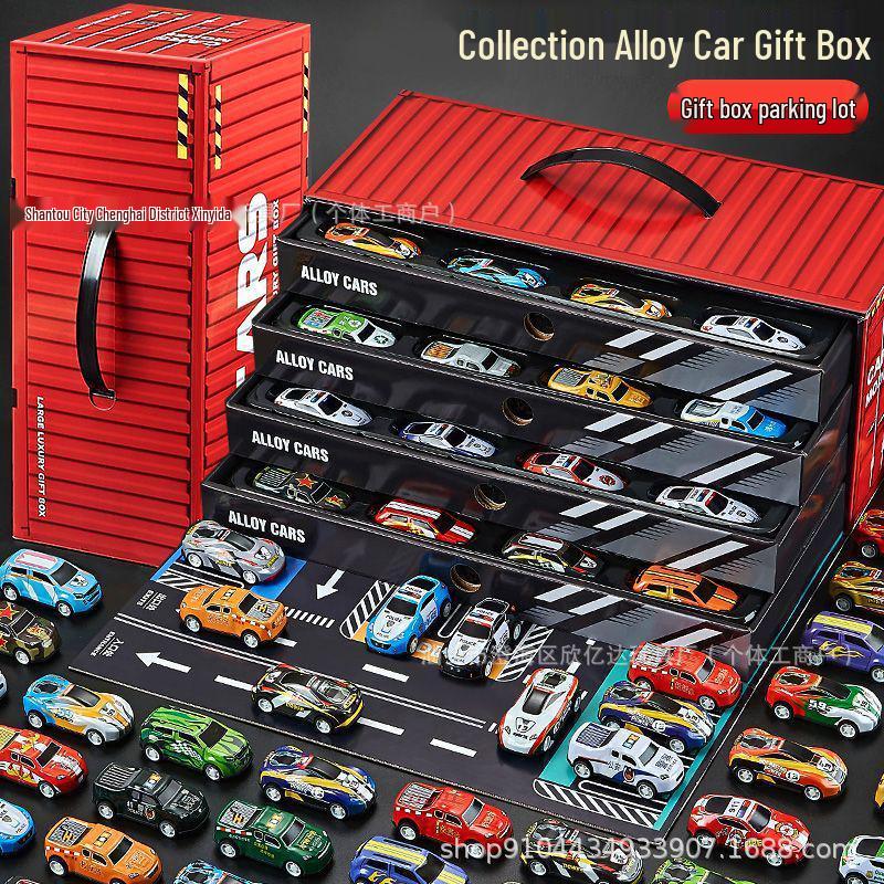 Douyin Inertia Car Gift Set: 48 Diecast Alloy Cars in Premium Box