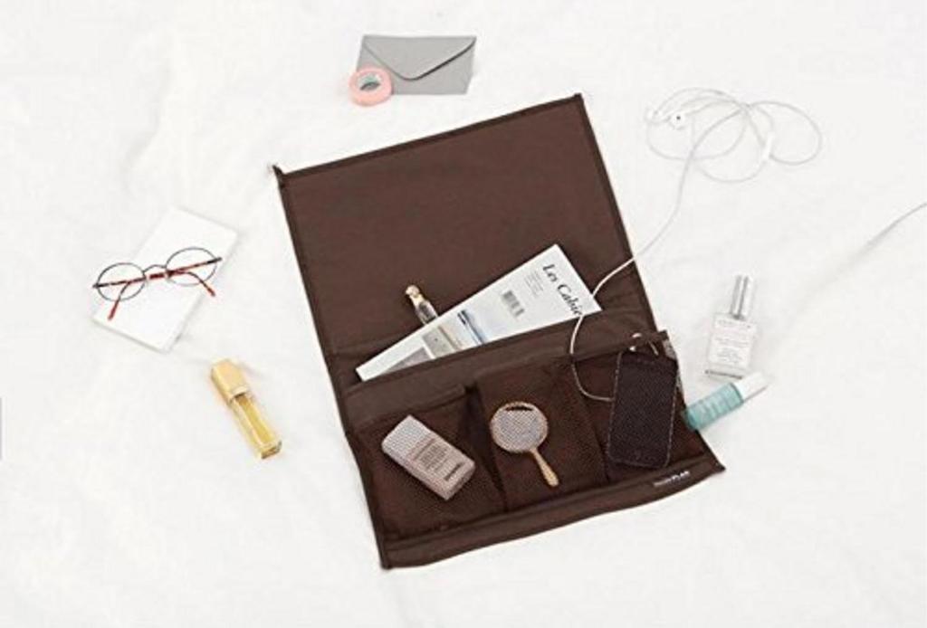 XSAJU This is a convenient storage item Bedside Pocket Rack for organizing remote controls and small items (Navy)