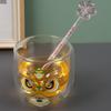 Kirschblüte Katzenkralle Stern Diamant Rührstab Glänzender Glasstab Herzförmiges Kirschförmiges Design Rührlöffel Trinkgeschirr Werkzeuge