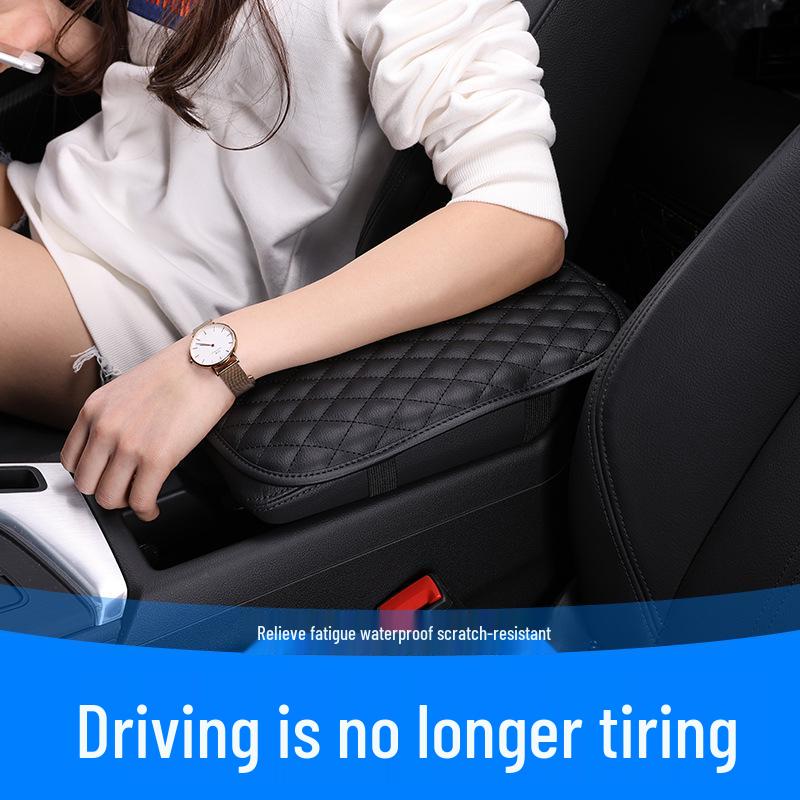 Capa de Almofada para Apoio de Braço Central de Couro para Carro