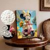 Disney Pearl Painting Minnie Motorcycle Ride Creative Artwork 5D Pearl Embroidery Cross Stitch Kit Handmade DIY Home and Room Decor Gift