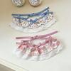 Floral Lace Trim Pet Bib with Bow - Cat & Dog Accessory