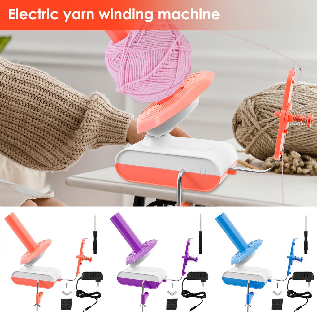 Electric Yarn Ball Winder Yarn Dispenser Yarn Roller Cake Winder DIY Crafts for Crocheters Knitters Crocheting Wool Collection