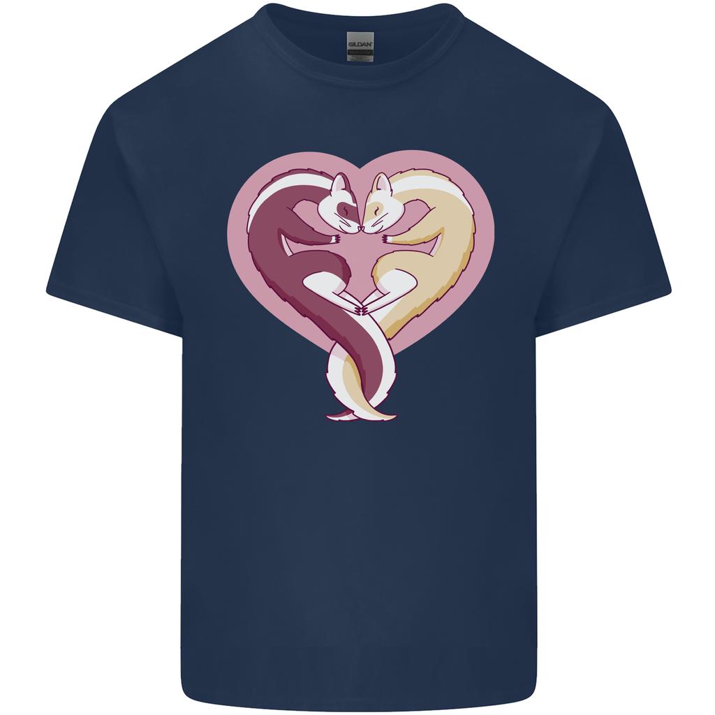 Ferret Heart Unisexs Light Cotton TShirt