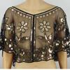 Sparkling Short Scarf Shawl With Glittering Sequined For Women And Girl Beach Event Evening Party Dressingup Accessory