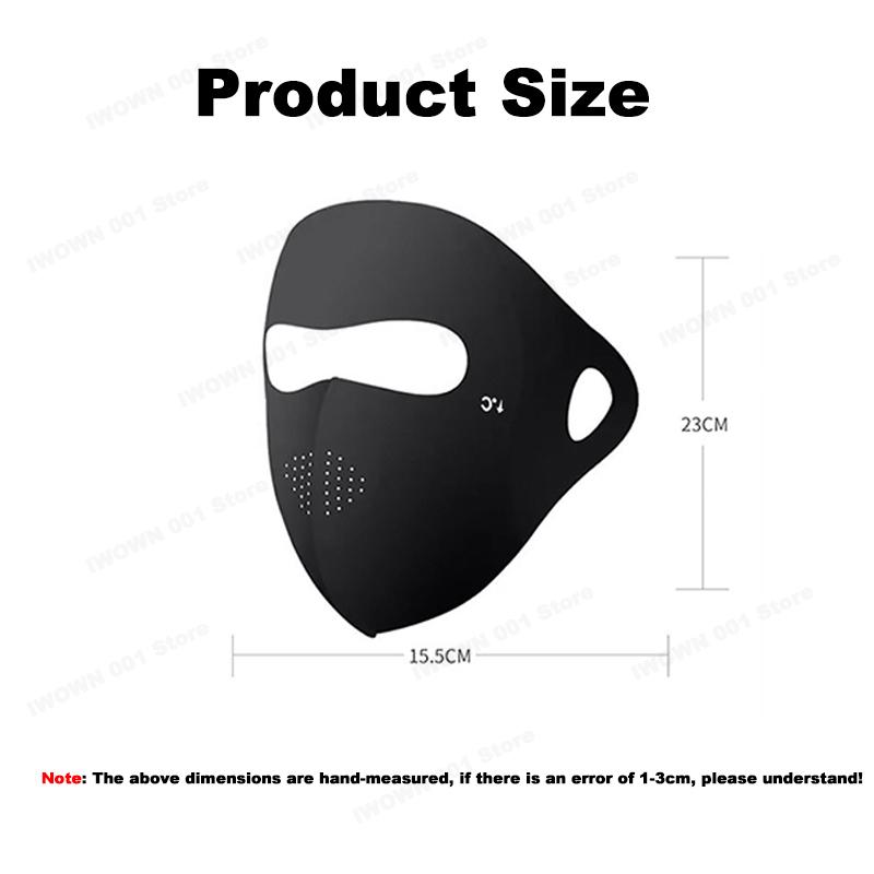 Sommar Isilke Ansiktsmask UV Solskydd Justerbar Andningsbar för Cykling Löpning Jakt Sportmask Unisex