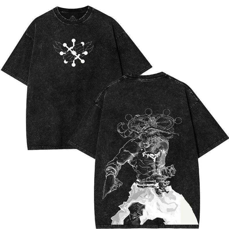 

Hot Japanese Manga Jujutsu Kaisen Graphic Tshirt Vintage Washed Oversized T Shirt Cotton Short Sleeve Tee Men Women Clothes S