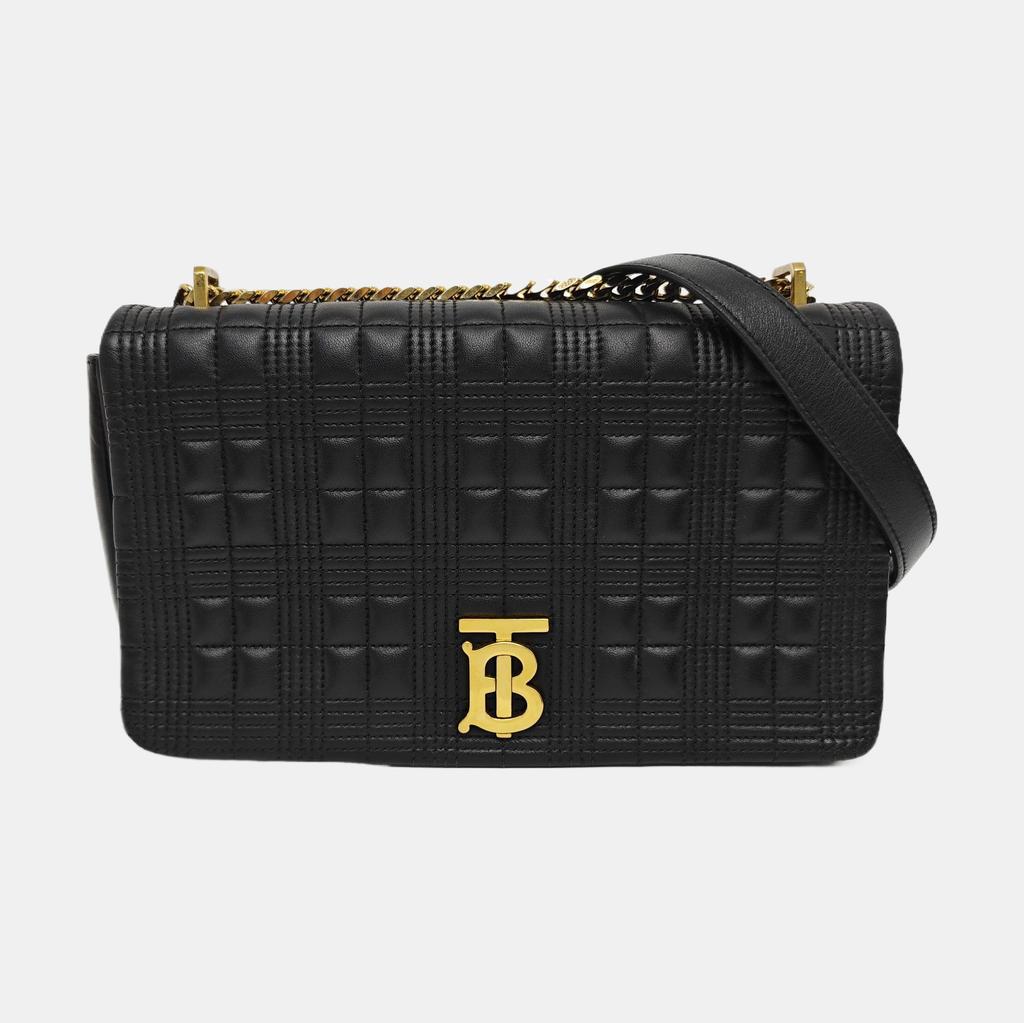 [Pre-Owned] Lola TB Logo Quilted Metal Chain Lambskin Crossbody Shoulder Bag - Very Good #X8AUFV