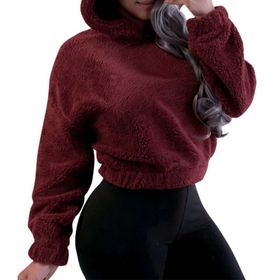 

Fall Winter New Fleece Rabbit Ears Hoodie Sweatshirt 5XL червоний