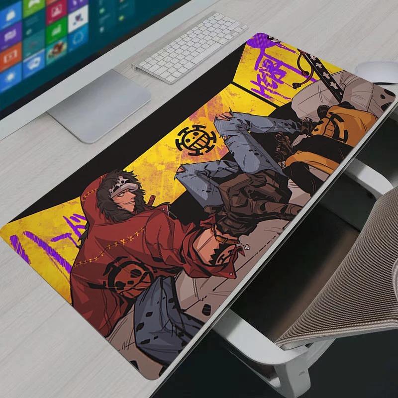 Gaming Mouse Pad Gamer Home Computer HD Mousepad Keyboard Pad Carpet NonSlip One Piece Trafalgar D Water Law Office Mouse Mats