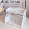 Desk Shelf Double-layer Office Desk Storage Rack Multifunctional Shelves Plastic Desktop Cosmetic Organizer Rack Storage Shelf