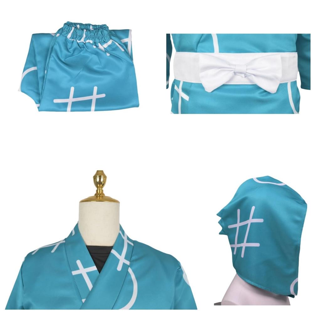 COSSA Cosplay Ninjutsu Academy Ninja Costume Set for and 6th Halloween Hooded Shinobi/Tama 1st, 2nd, 3rd, 4th, 5th, Graders, Photoshoot, (Light Blue,