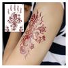 Lace Tattoo Sticker Vermilion Geometric Pattern Party Waterproof Henna Tattoo