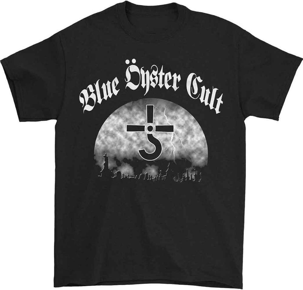 Vtg Blue Oyster Cult Band Heavy Cotton Black All Size Unisex Shirt KN198 Unisex T-Shirt L