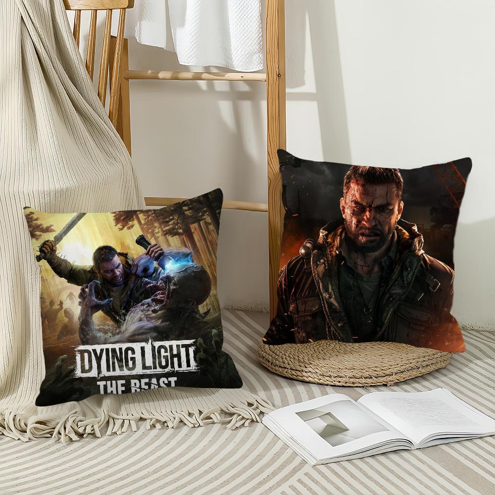 Spiel Dying Light The Beast Kissenbezug Heimdekoration Kissenhülle Geeignet für Büro Sofa Schlafzimmer Auto