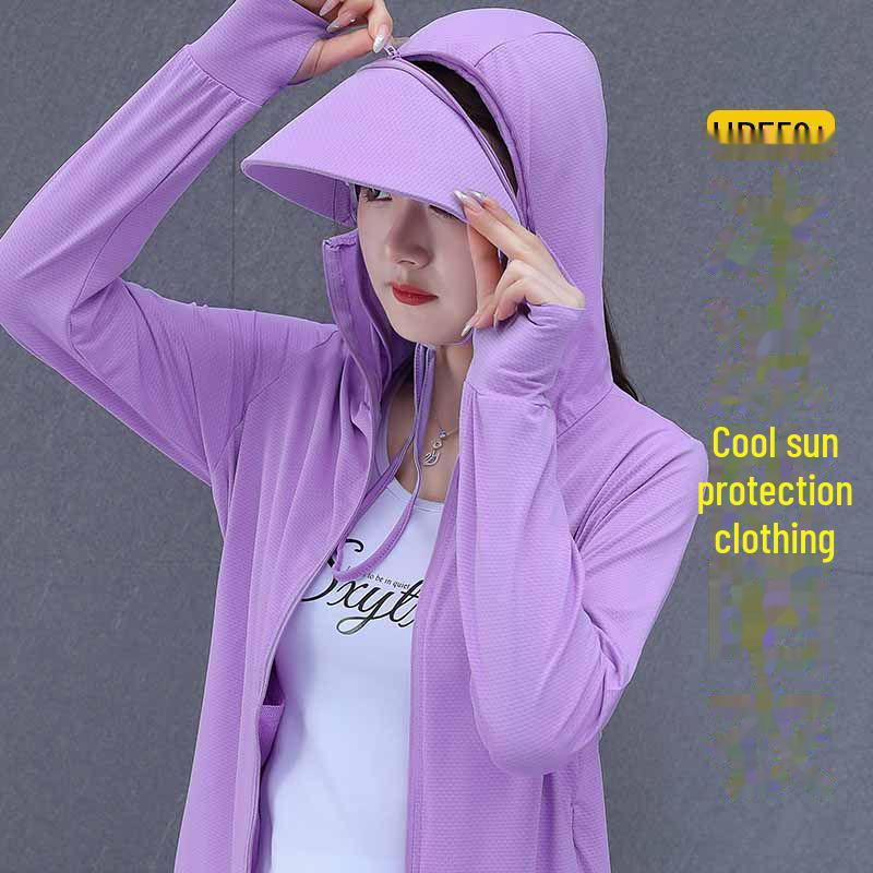 Unisex UPF50+ Ice Silk Sun Protection Jacket - Anti-UV, Lightweight, Breathable, Perfect for Fishing and Outdoor Activities