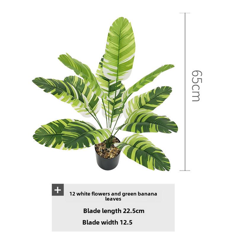 Large Nordic-style Banana Leaf Potted Plant - Indoor Decoration and Landscaping