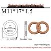 Annealed Red Copper Gasket Washer Pad for Sealing Fastener, M4-M34