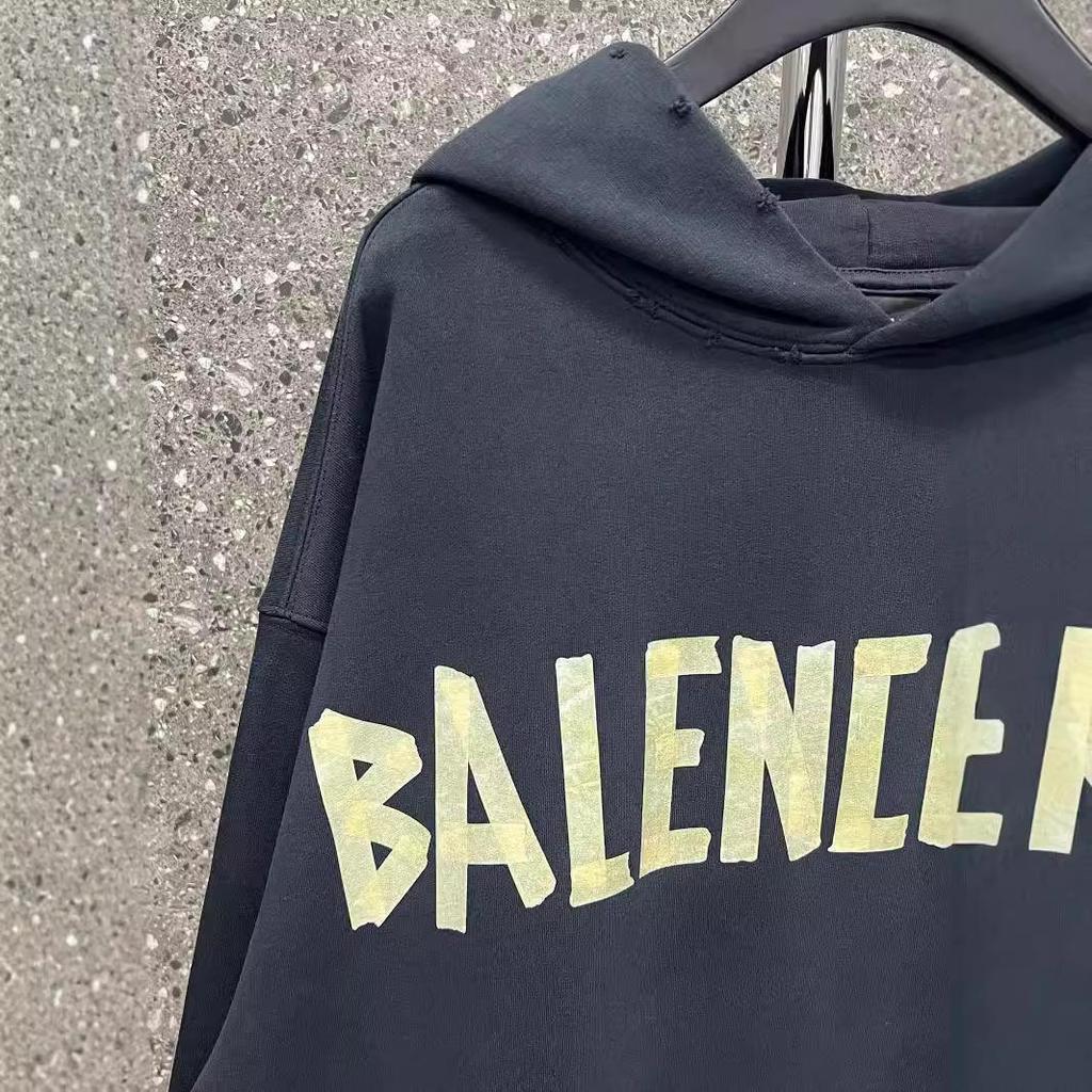 B Marke 23SS Gelbes Logo Unisex Oversized Hoodie