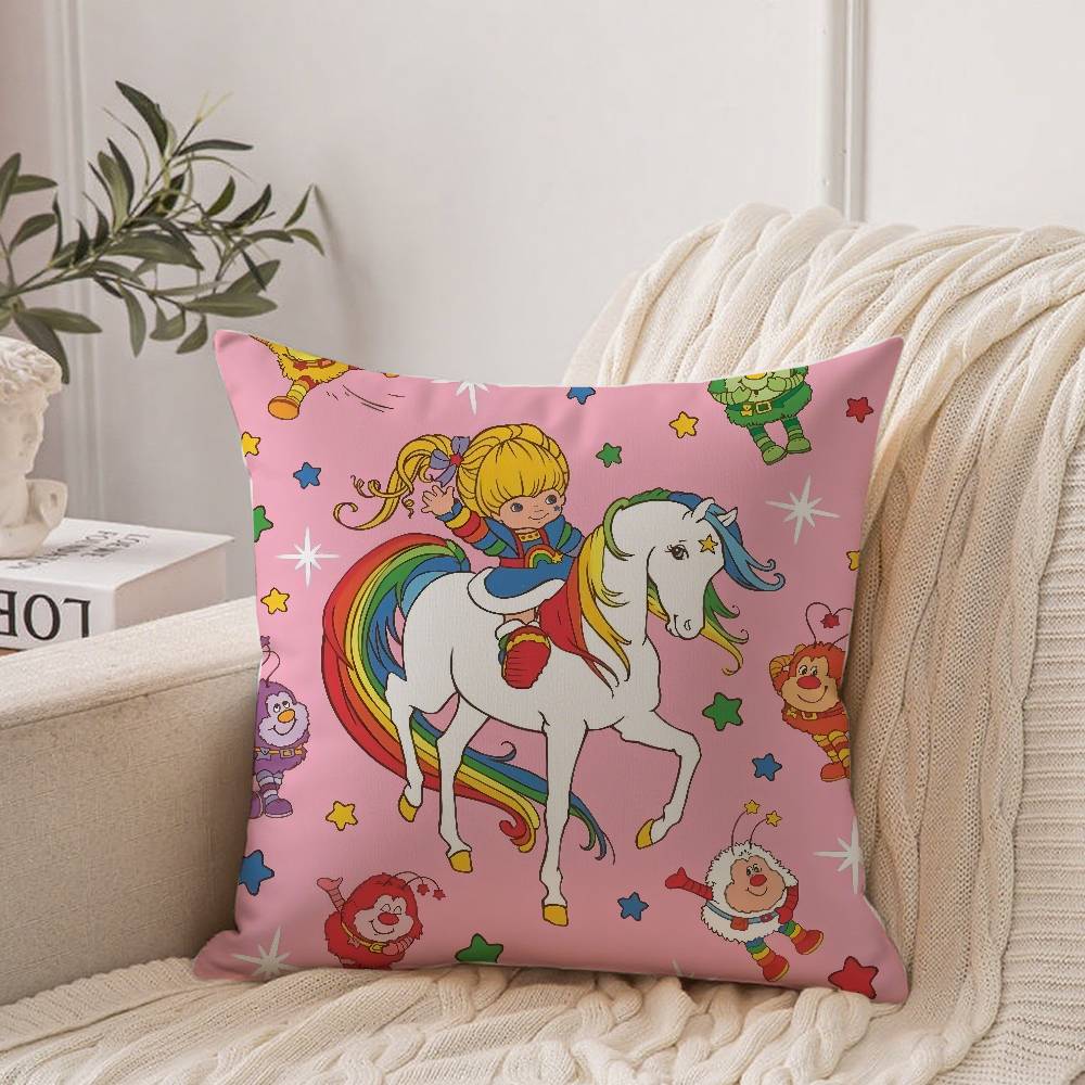 Cute R-Rainbows B-Brite Pillow Case Home Decor Throw For Sofa Bed Car Room Decor Gift Idea
