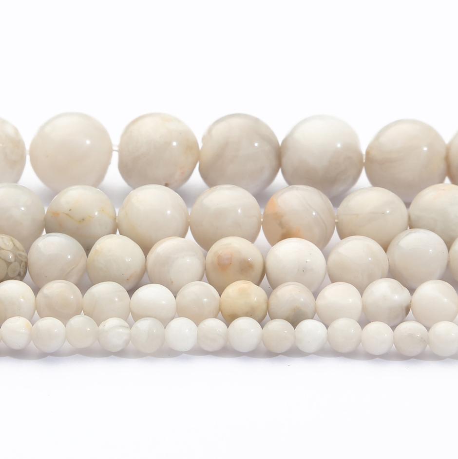 

32 ~ 89 шт. Диаметр 4-12 мм круглый натуральный белый агат для изготовления ювелирных изделий своими руками