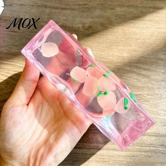 Stress Relief Clear Stick Toy Shapeable Fruit Bar Squeeze Toy, No Rebound Soft Stretchy Fidget Strip for Relaxation