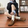 Grape Mother Winter New All-inclusive Boboken Shoes Women Wear Platform Shoes Women Retro One-pedal Lazy Casual Shoes