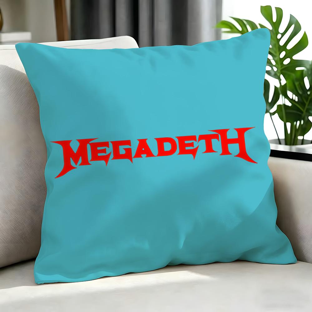 Metal Megadeth Cushion Cover Cushion Cover Set 4Pcs 50X50 45X45 40X40 Pillowcase Decorative Sofa Home Decor