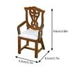 Dollhouse Armchairs Doll House Furniture Miniature Wood Chairs Mini Rocking Chair High Chair Model Furniture Decor Accessories