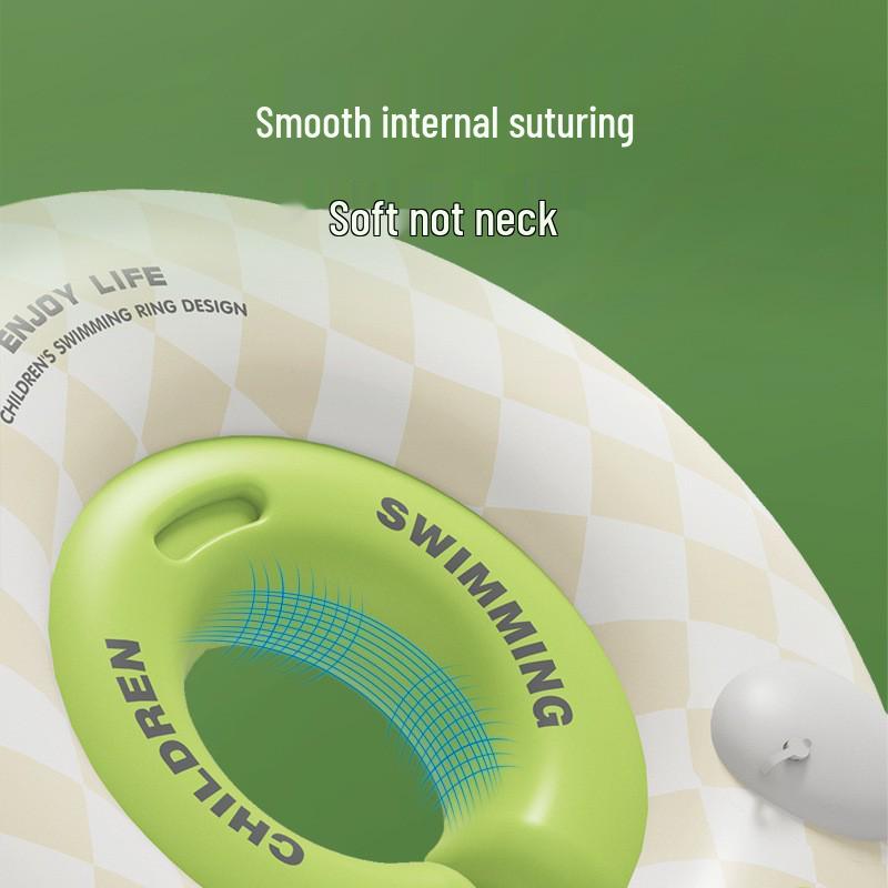 Sommer Cartoon Verdickter PVC Baby Schwimmring: Aufblasbar per Knopfdruck, Anti-Kippen, Umweltfreundlicher Schwimmkragen für Badespaß