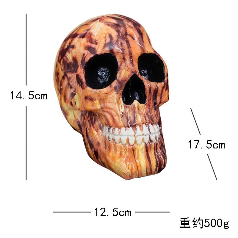 Colorful Skull Statues Home Decor Skull Resin Figurine Living Room Bedroom Office Decoration Artwork Decor Sculpture Room Decor
