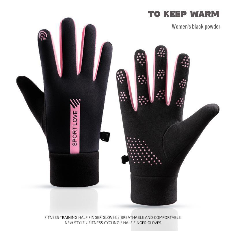 Unisex Windproof & Water-Repellent Touchscreen Winter Cycling Gloves - Non-Slip, Fleece-Lined, for Outdoor & Electric Vehicle Riding.