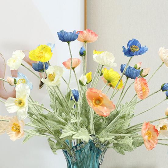 Artificial Flowers Faux Silk Flower Branch with Stems Real Touch Fake Flower Arrangement for Spring Home Kitchen Table Decor
