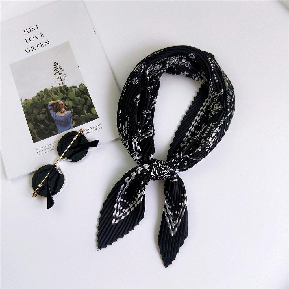 Decorative Simple Texture Silk Scarf Women'S New Style Spring And Autumn Summer Fashion Versatile Headscarf Work Scarf