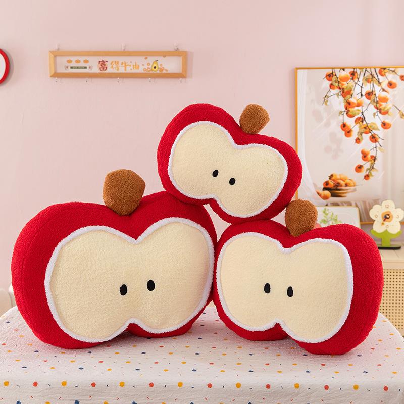 Apple Plush Pillow Cushion Soft Fluffy Toy Ins Style Minimalist Decor for Office Sofa Bedroom Gift
