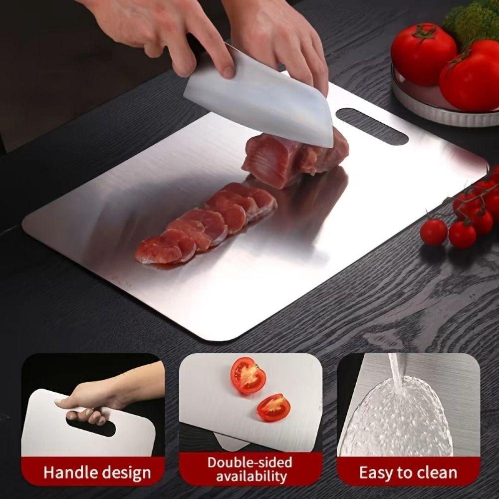 Stainless Steel Double Sides Cutting Board Thickened Food-grade Cutting Board  Restaurant