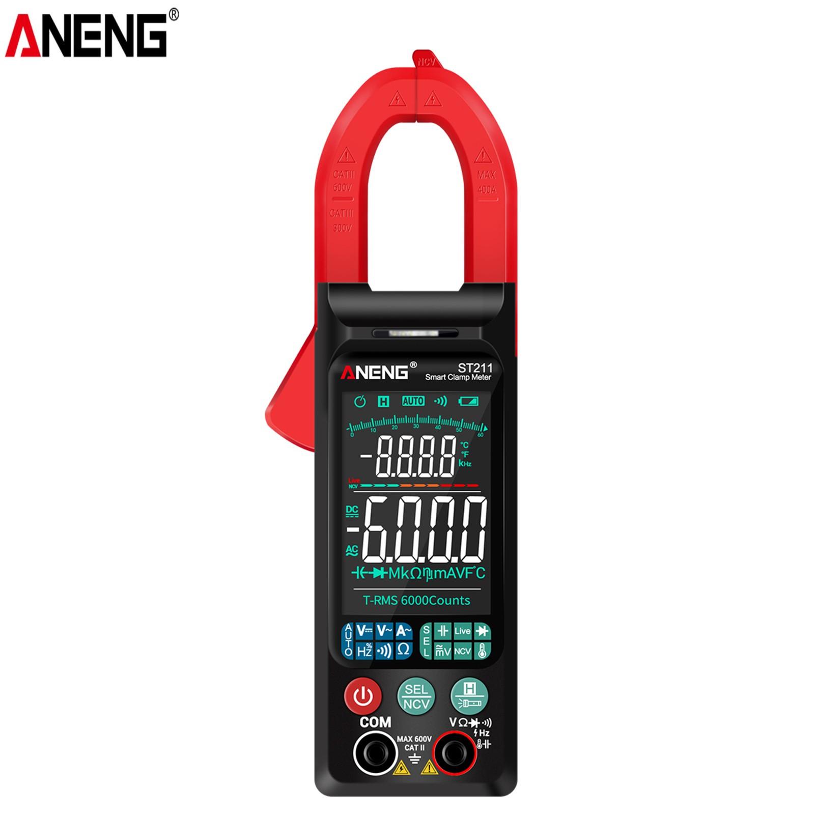 

ANENG ST211 6000 відліків Цифровий вимірювач струму змінного струму 400A Автоматичний мультиметр з червоний