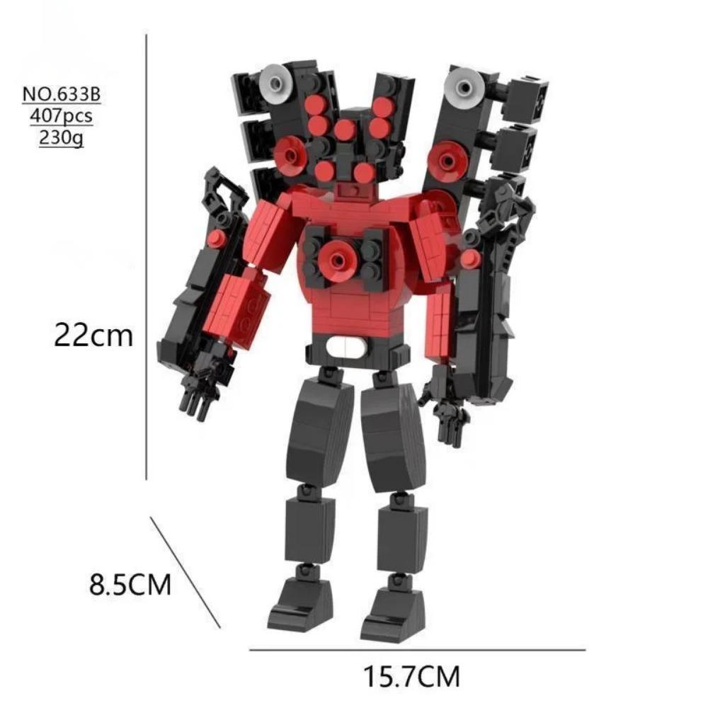 Skibidi Toilet Building Blocks Toy Titans Cameraman Speakerman Drillman TV Man Woman Camera Speaker Man G Drill Man Figure Toy