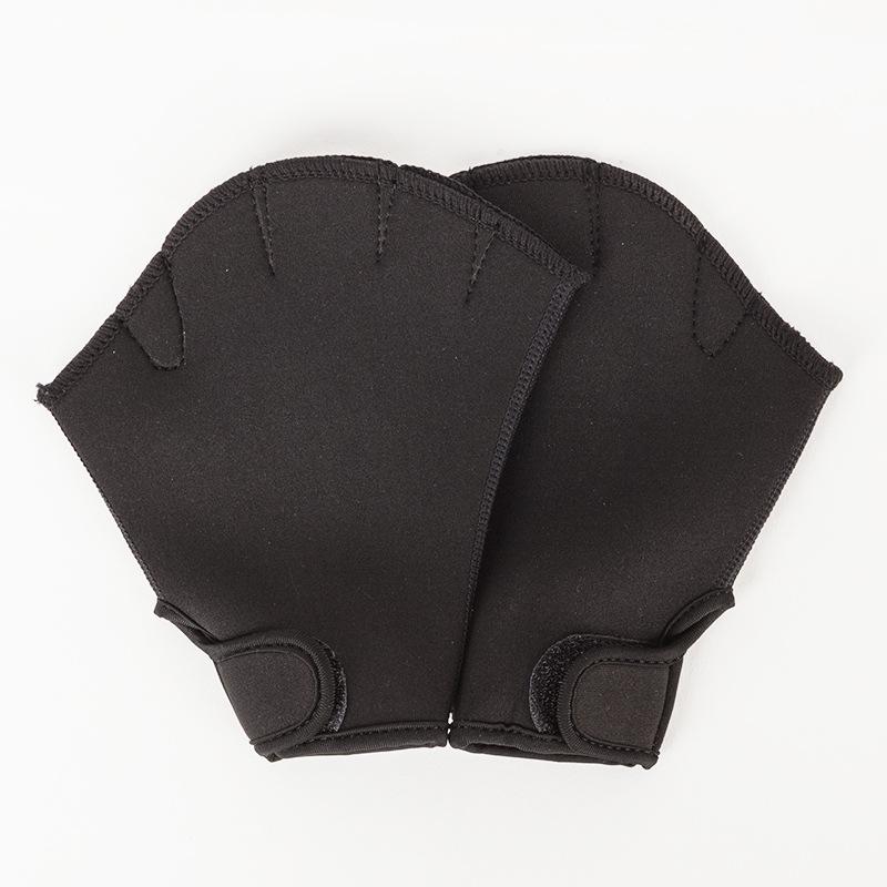 Neoprene Swimming Gloves & Flippers - Duck Feet Paddles for Swimming & Diving Training